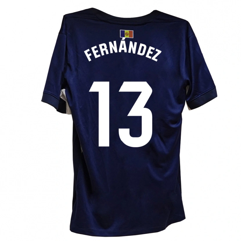 Danxen Mujer Camiseta Ferran Fernández #13 Azul Marino Blanco 1ª Equipación 2025/26 La Camisa