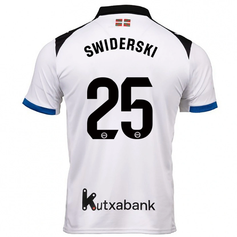 Danxen Mujer Camiseta Grégoire Swiderski #25 Blanco Azul 2ª Equipación 2025/26 La Camisa