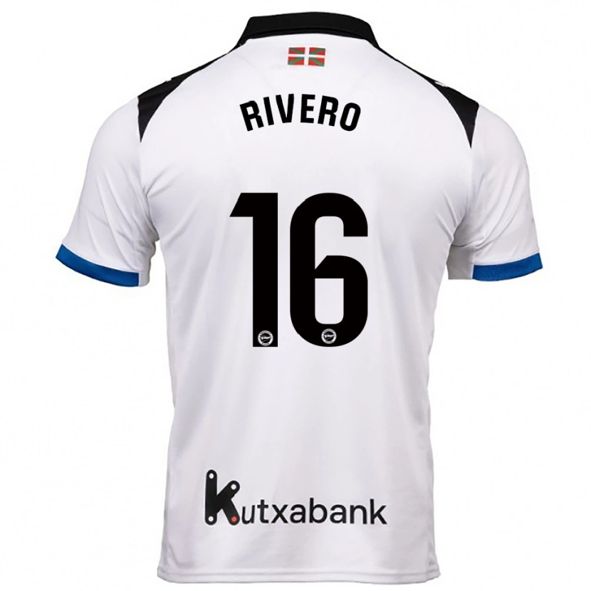 Danxen Mujer Camiseta Almudena Rivero #16 Blanco Azul 2ª Equipación 2025/26 La Camisa