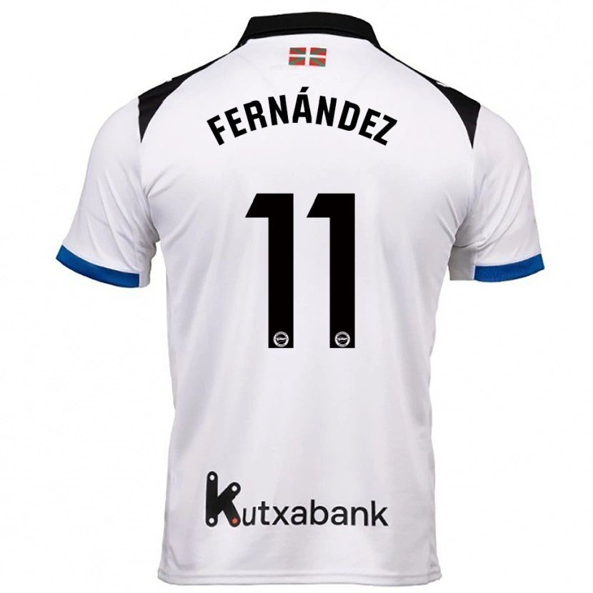 Danxen Mujer Camiseta Imanol Fernández #11 Blanco Azul 2ª Equipación 2025/26 La Camisa