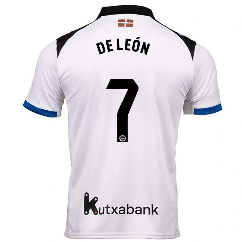 Danxen Mujer Camiseta José De León #7 Blanco Azul 2ª Equipación 2025/26 La Camisa