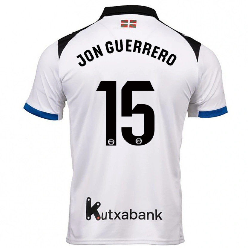 Danxen Mujer Camiseta Julen Jon Guerrero #15 Blanco Azul 2ª Equipación 2025/26 La Camisa