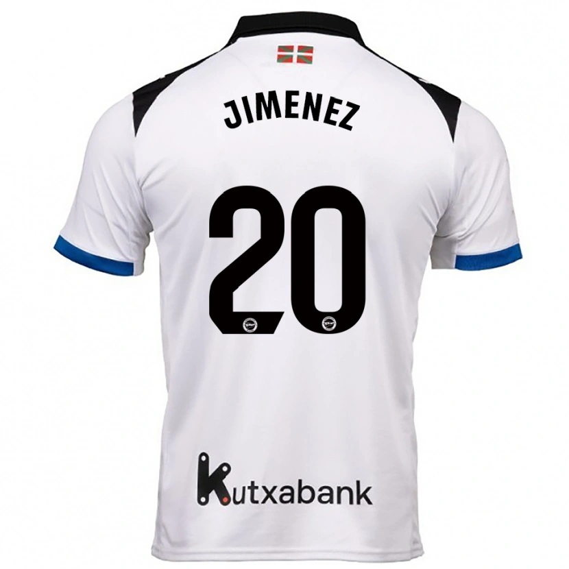 Danxen Mujer Camiseta Encarnacion Jimenez #20 Blanco Azul 2ª Equipación 2025/26 La Camisa