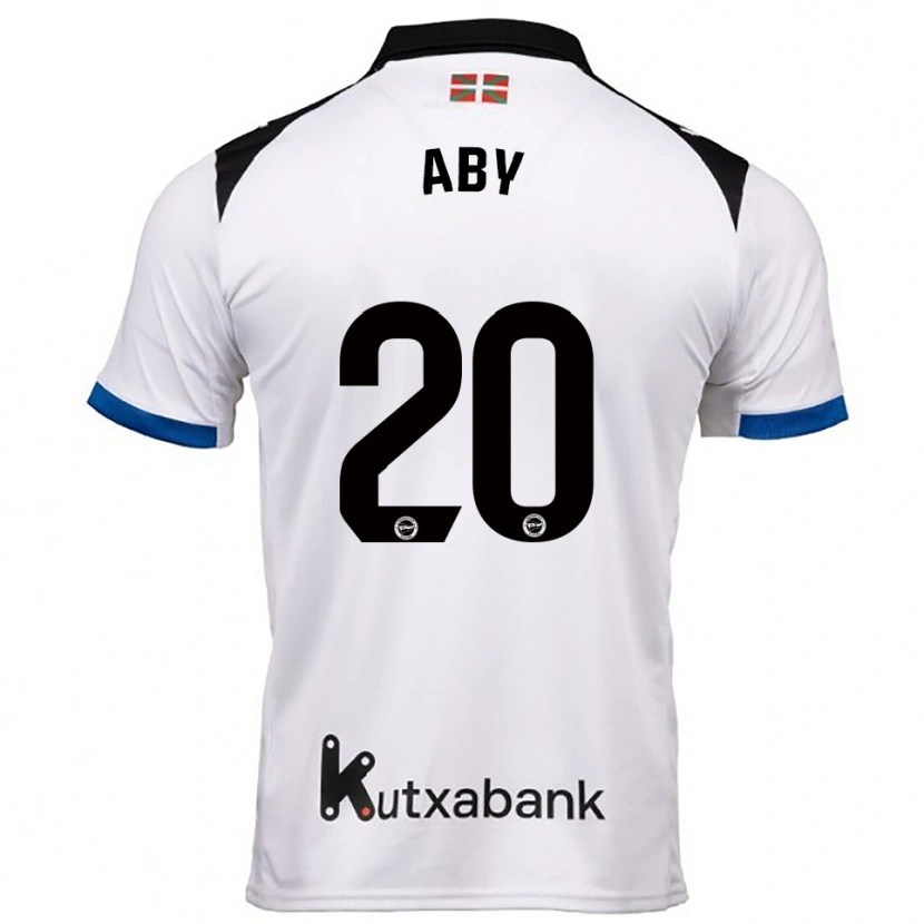 Danxen Mujer Camiseta Emmanuella Aby #20 Blanco Azul 2ª Equipación 2025/26 La Camisa