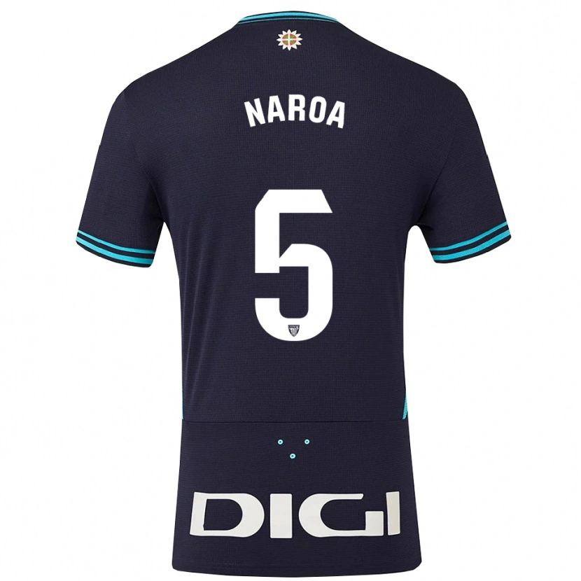 Danxen Mujer Camiseta Naroa #5 Azul Marino Celeste 2ª Equipación 2025/26 La Camisa
