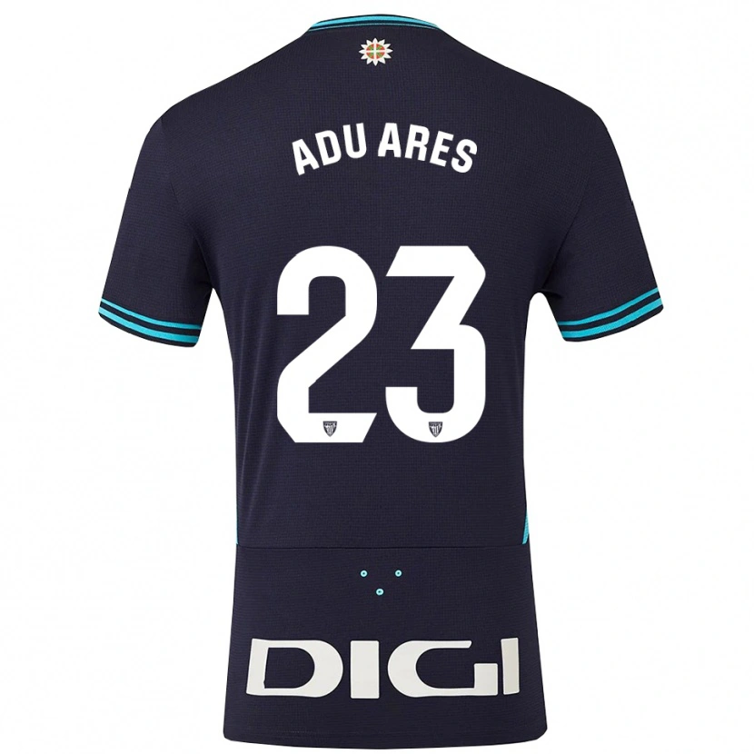 Danxen Mujer Camiseta Adu Ares #23 Azul Marino Celeste 2ª Equipación 2025/26 La Camisa