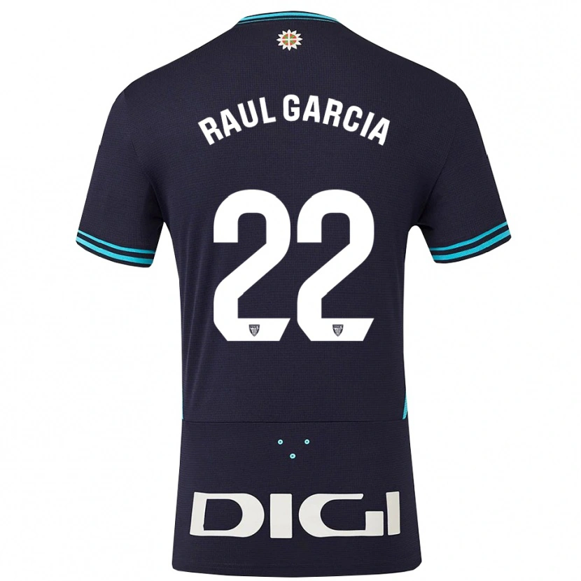 Danxen Mujer Camiseta Raul Garcia #22 Azul Marino Celeste 2ª Equipación 2025/26 La Camisa