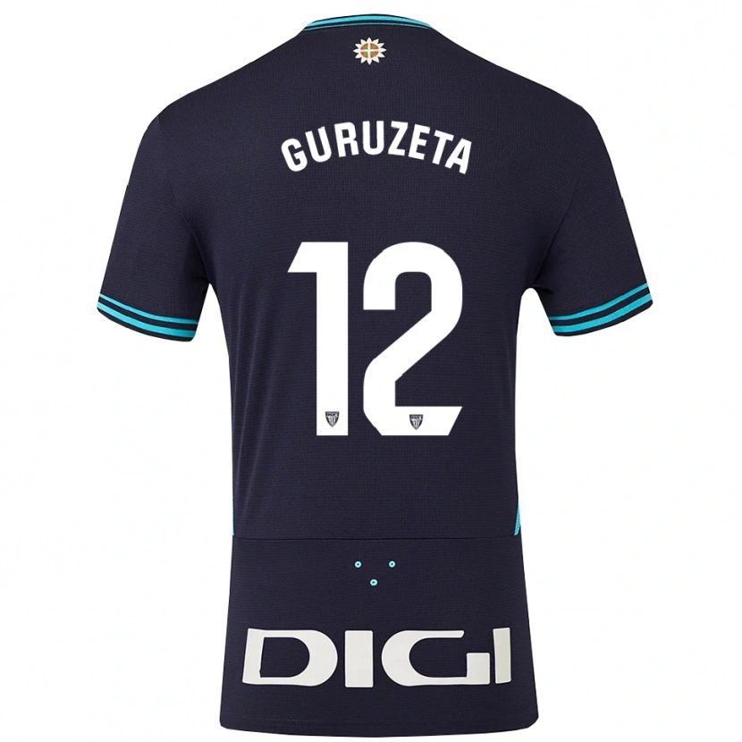 Danxen Mujer Camiseta Gorka Guruzeta #12 Azul Marino Celeste 2ª Equipación 2025/26 La Camisa