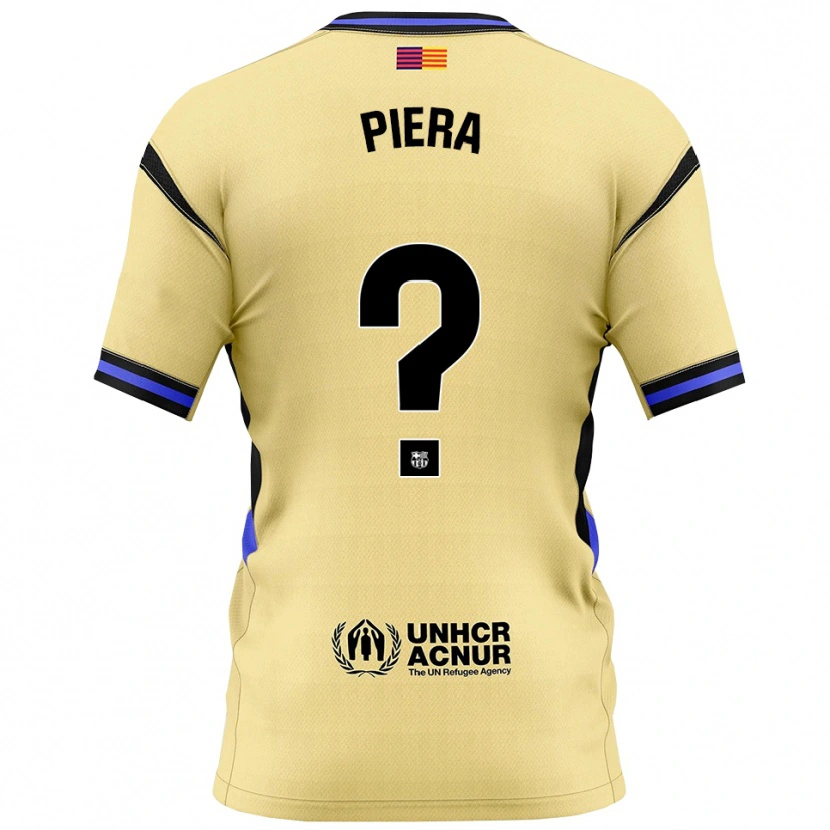 Danxen Mujer Camiseta Juan Piera #0 Amarillo Negro 2ª Equipación 2025/26 La Camisa