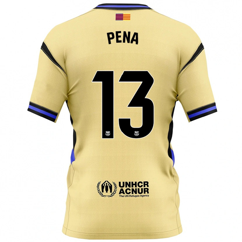 Danxen Mujer Camiseta Iñaki Peña #13 Amarillo Negro 2ª Equipación 2025/26 La Camisa
