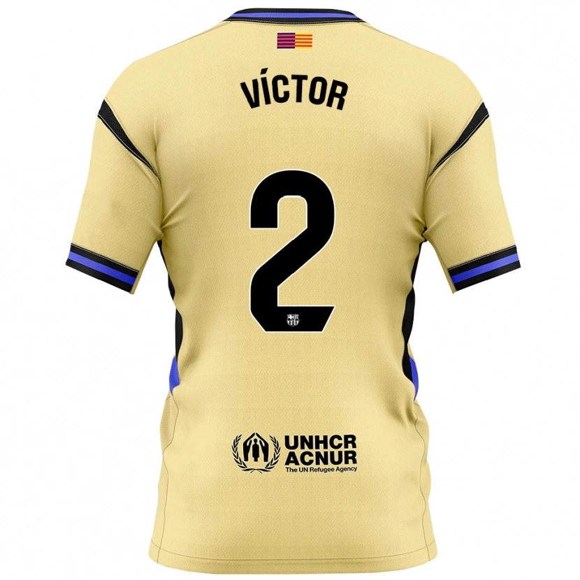 Danxen Mujer Camiseta Guillem Víctor #2 Amarillo Negro 2ª Equipación 2025/26 La Camisa