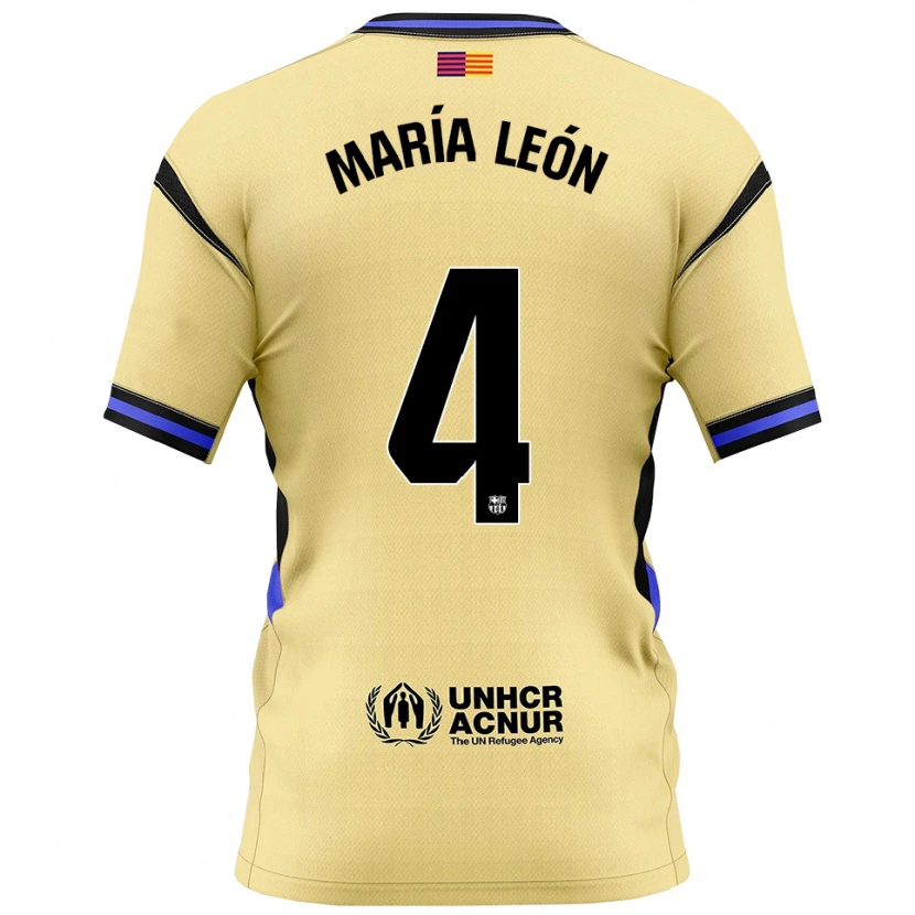 Danxen Mujer Camiseta María Pilar León #4 Amarillo Negro 2ª Equipación 2025/26 La Camisa