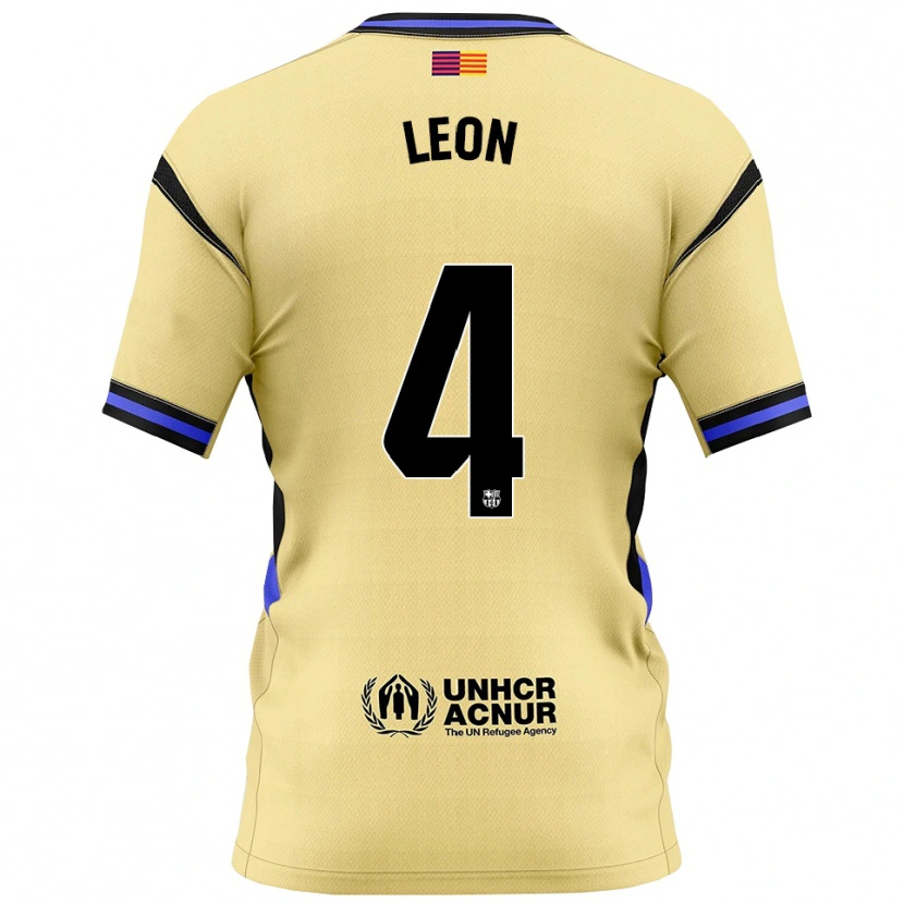 Danxen Mujer Camiseta Maria Pilar Leon #4 Amarillo Negro 2ª Equipación 2025/26 La Camisa