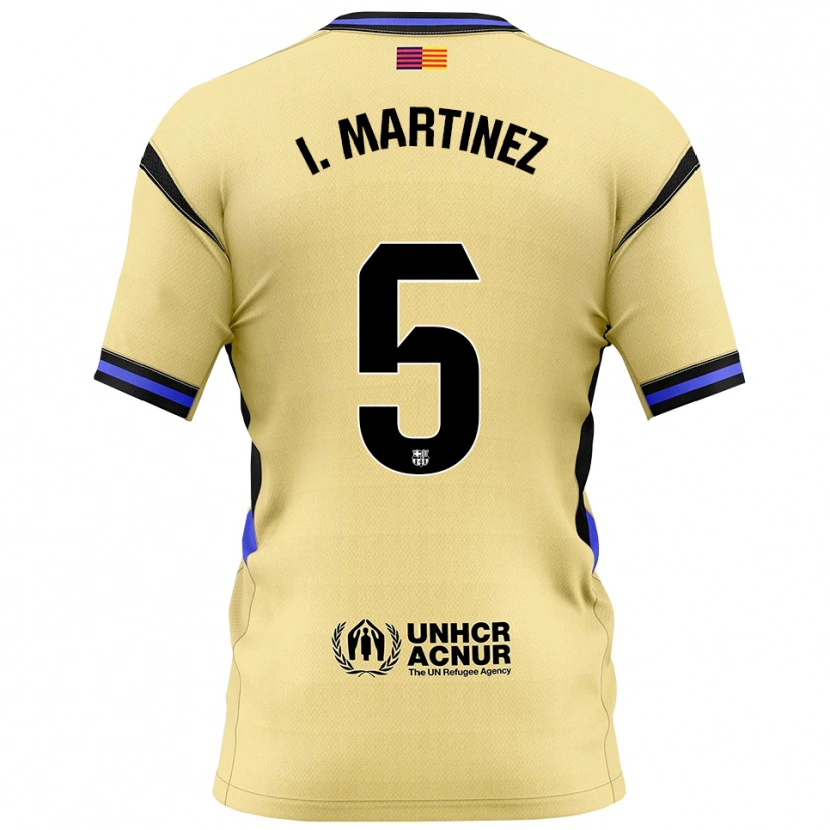 Danxen Mujer Camiseta Iñigo Martínez #5 Amarillo Negro 2ª Equipación 2025/26 La Camisa