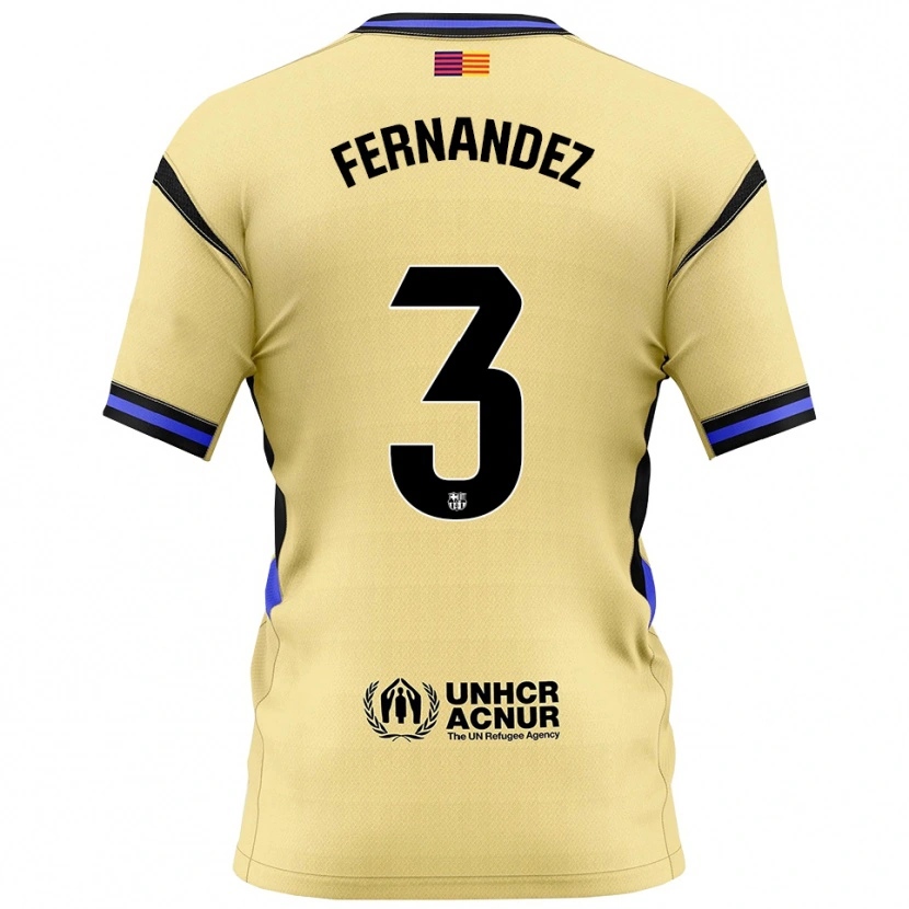 Danxen Mujer Camiseta Jana Fernandez #3 Amarillo Negro 2ª Equipación 2025/26 La Camisa