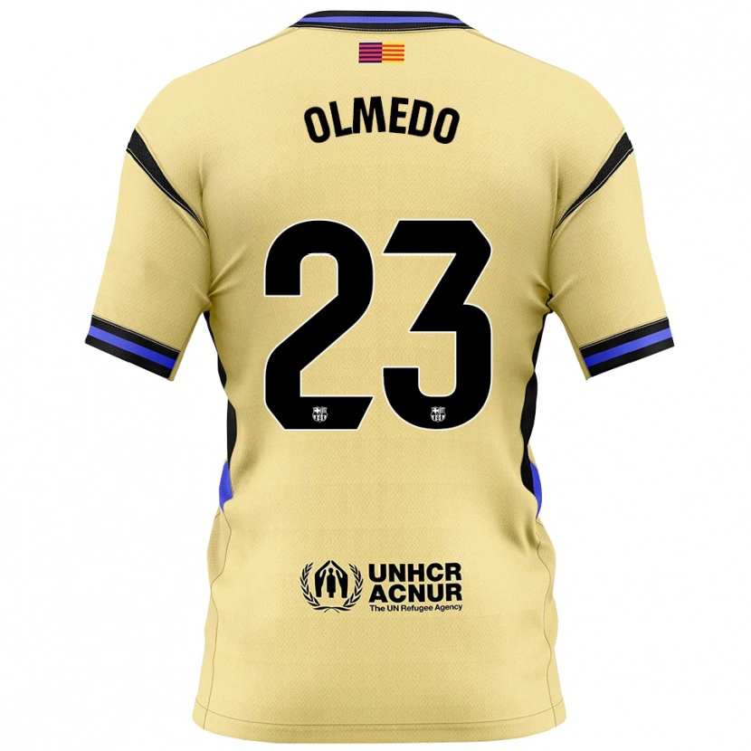 Danxen Mujer Camiseta Alexis Olmedo #23 Amarillo Negro 2ª Equipación 2025/26 La Camisa