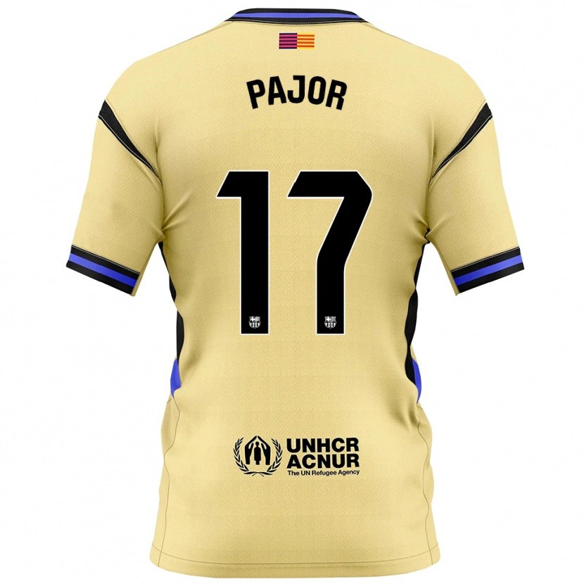 Danxen Mujer Camiseta Ewa Pajor #17 Amarillo Negro 2ª Equipación 2025/26 La Camisa
