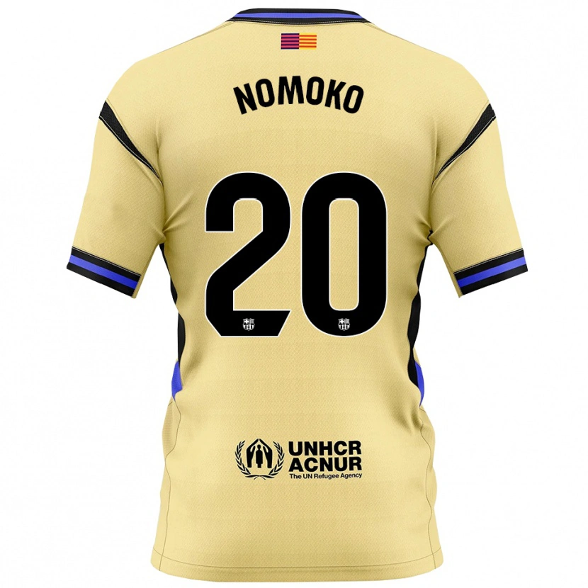 Danxen Mujer Camiseta Sama Nomoko #20 Amarillo Negro 2ª Equipación 2025/26 La Camisa