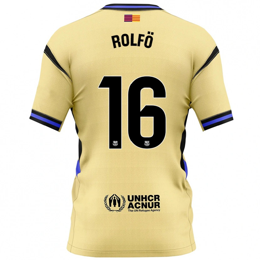Danxen Mujer Camiseta Fridolina Rolfo #16 Amarillo Negro 2ª Equipación 2025/26 La Camisa