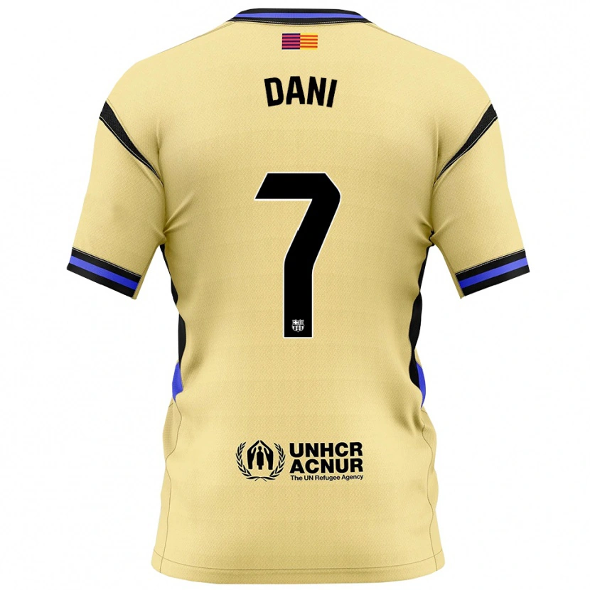 Danxen Mujer Camiseta Dani Rodríguez #7 Amarillo Negro 2ª Equipación 2025/26 La Camisa