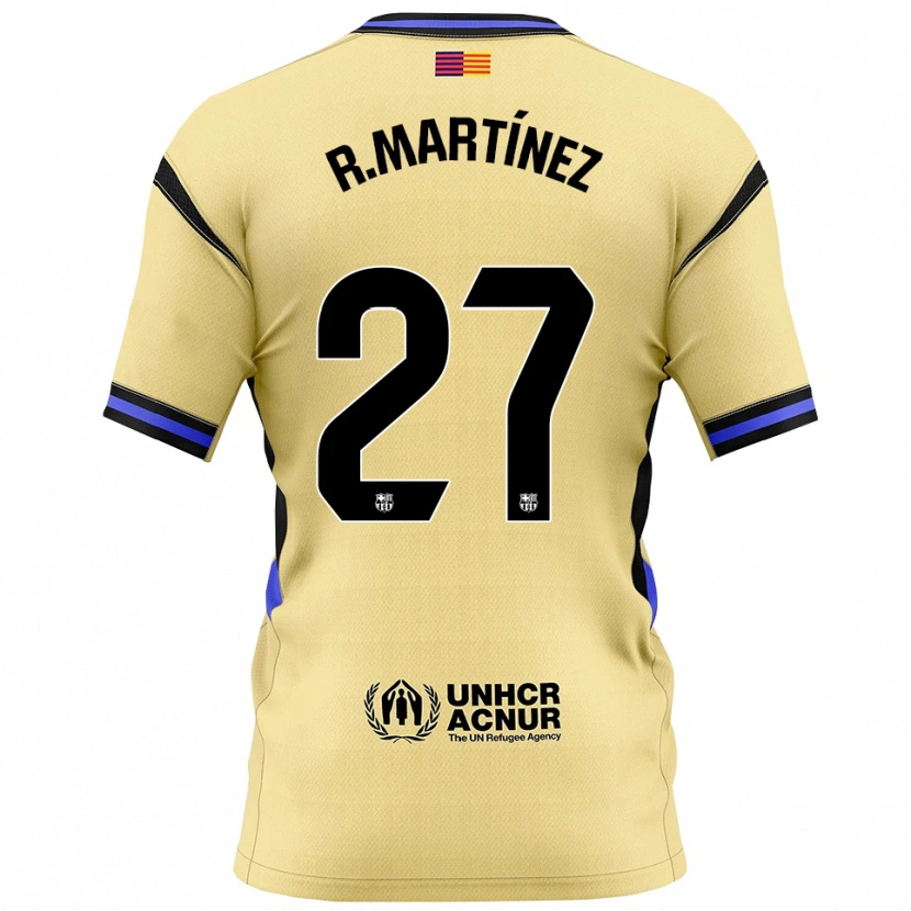 Danxen Mujer Camiseta Roger Martínez #27 Amarillo Negro 2ª Equipación 2025/26 La Camisa