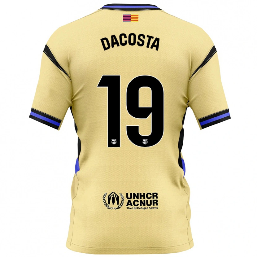 Danxen Mujer Camiseta Raúl Dacosta #19 Amarillo Negro 2ª Equipación 2025/26 La Camisa