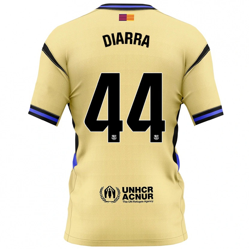 Danxen Mujer Camiseta Ibrahim Diarra #44 Amarillo Negro 2ª Equipación 2025/26 La Camisa