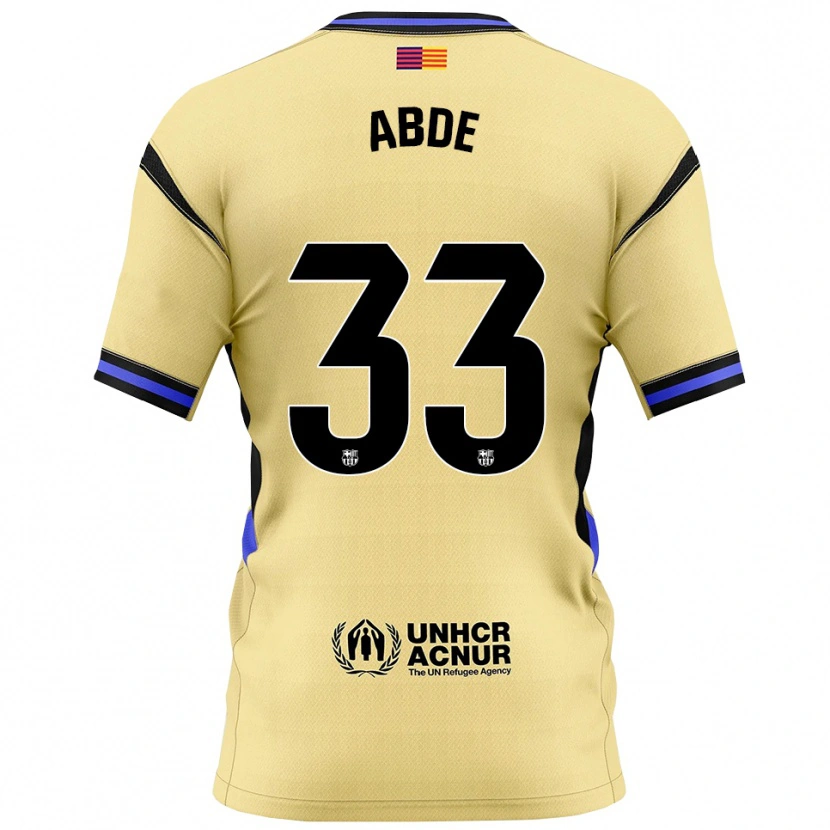 Danxen Mujer Camiseta Ez Abde #33 Amarillo Negro 2ª Equipación 2025/26 La Camisa