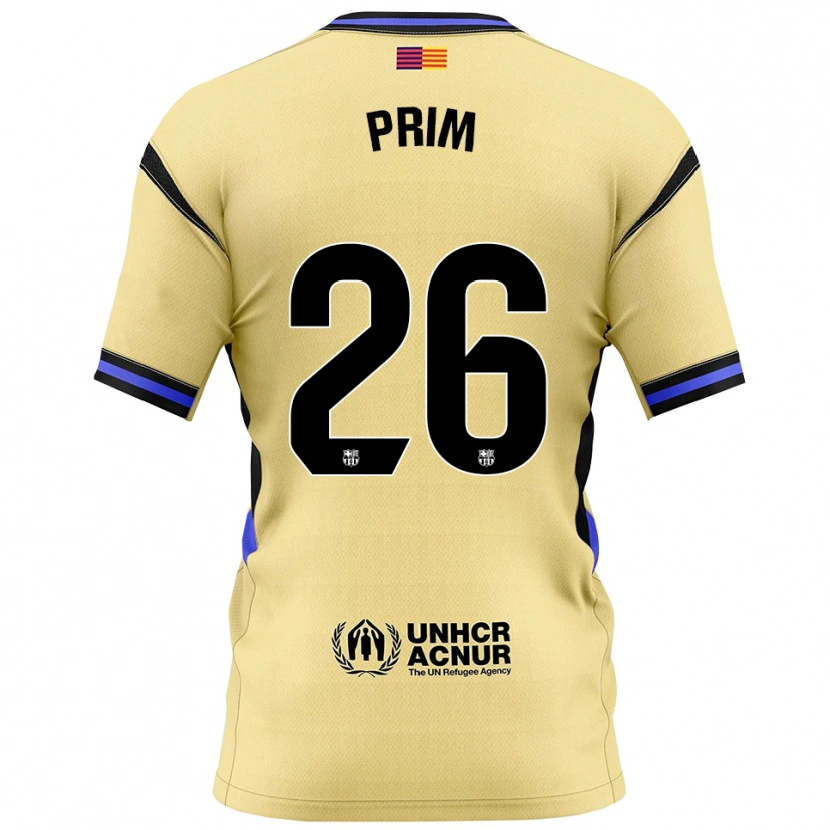 Danxen Mujer Camiseta Pau Prim #26 Amarillo Negro 2ª Equipación 2025/26 La Camisa