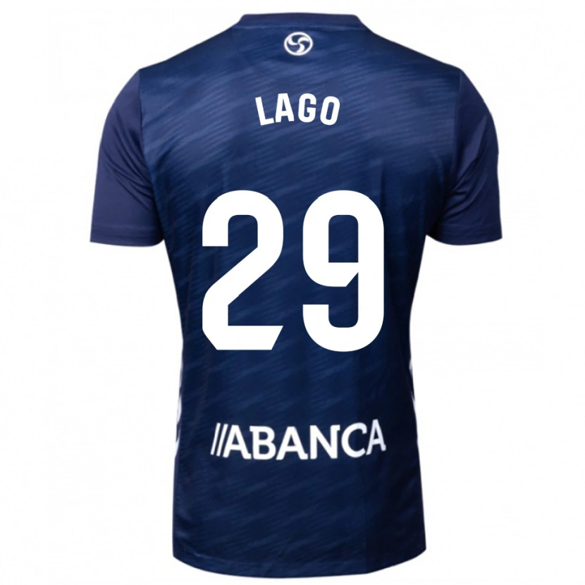 Danxen Mujer Camiseta Yoel Lago #29 Azul Marino Blanco 2ª Equipación 2025/26 La Camisa