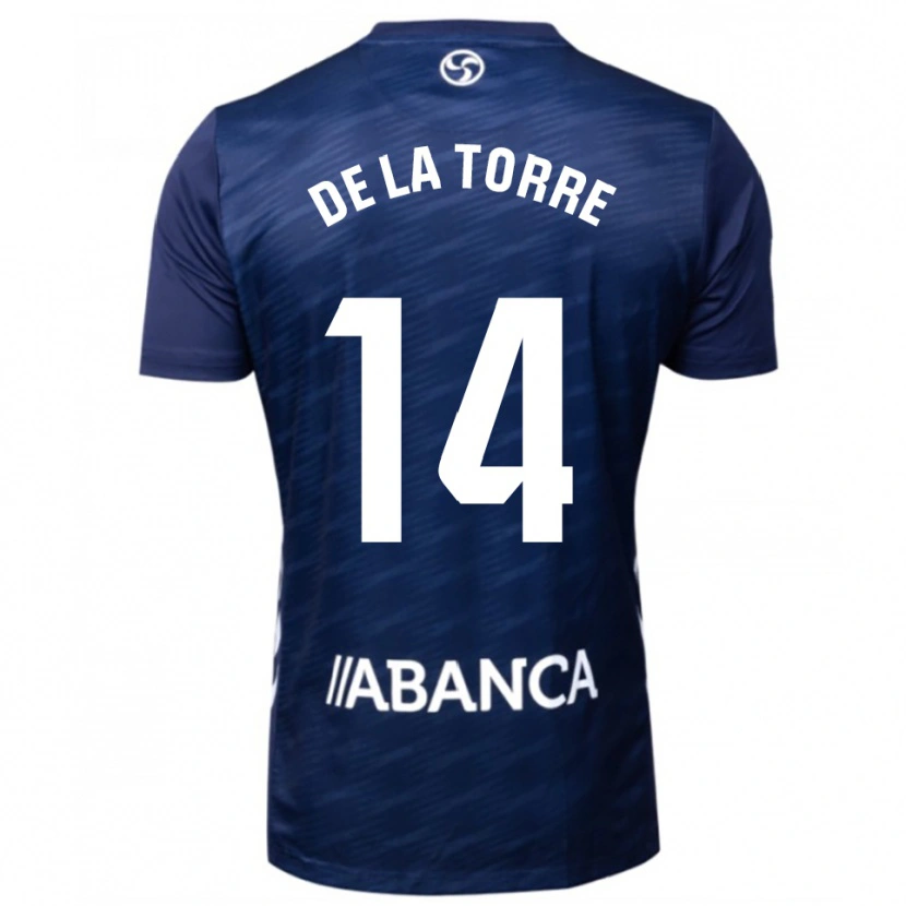 Danxen Mujer Camiseta Luca De La Torre #14 Azul Marino Blanco 2ª Equipación 2025/26 La Camisa