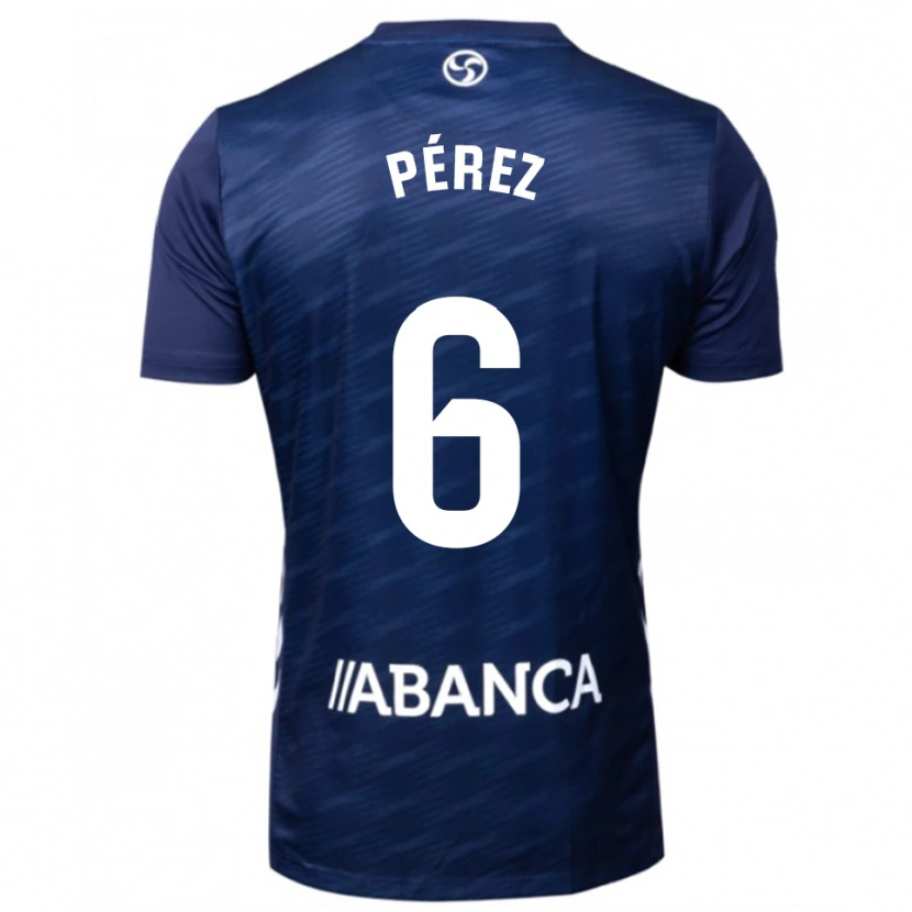 Danxen Mujer Camiseta Elena Pérez #6 Azul Marino Blanco 2ª Equipación 2025/26 La Camisa