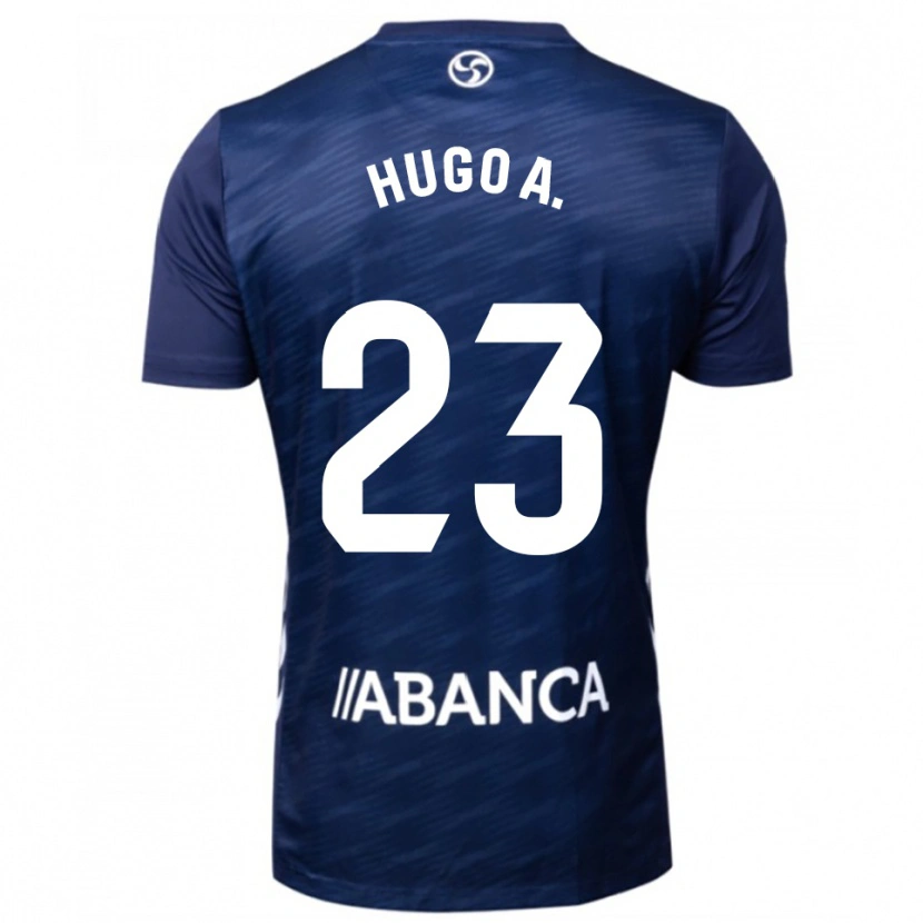 Danxen Mujer Camiseta Hugo Álvarez #23 Azul Marino Blanco 2ª Equipación 2025/26 La Camisa