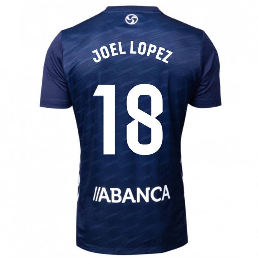 Danxen Mujer Camiseta Joel López #18 Azul Marino Blanco 2ª Equipación 2025/26 La Camisa