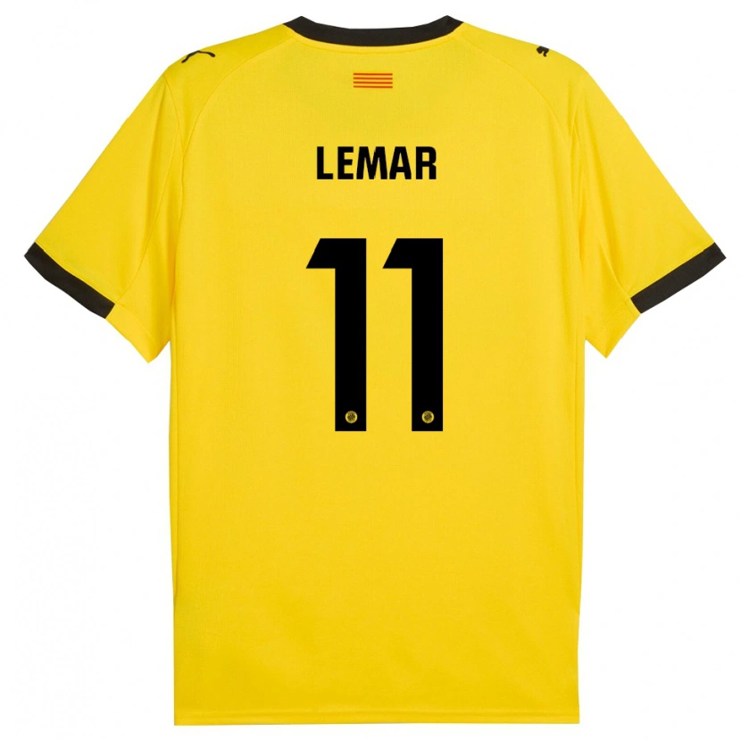 Danxen Mujer Camiseta Thomas Lemar #11 Amarillo Negro 2ª Equipación 2025/26 La Camisa