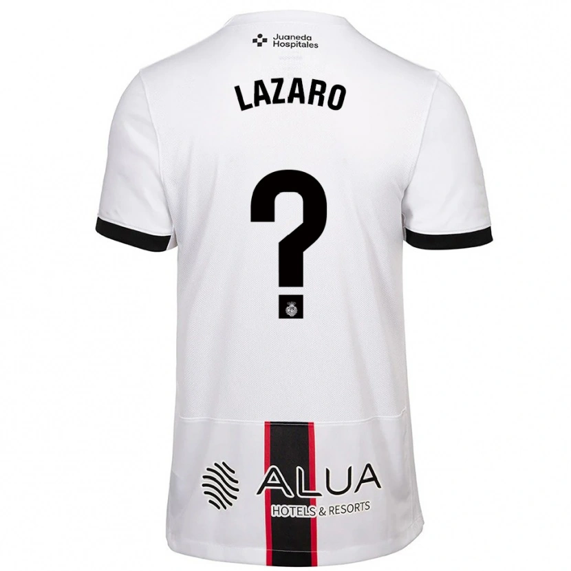 Danxen Mujer Camiseta Victor Lázaro #0 Blanco Negro 2ª Equipación 2025/26 La Camisa