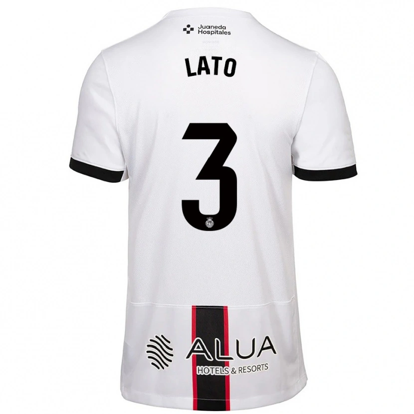 Danxen Mujer Camiseta Toni Lato #3 Blanco Negro 2ª Equipación 2025/26 La Camisa