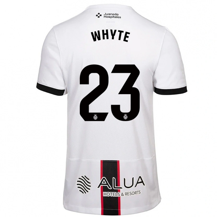 Danxen Mujer Camiseta Michael Whyte #23 Blanco Negro 2ª Equipación 2025/26 La Camisa