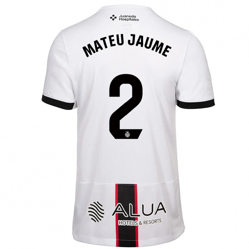 Danxen Mujer Camiseta Mateu Morey #2 Blanco Negro 2ª Equipación 2025/26 La Camisa