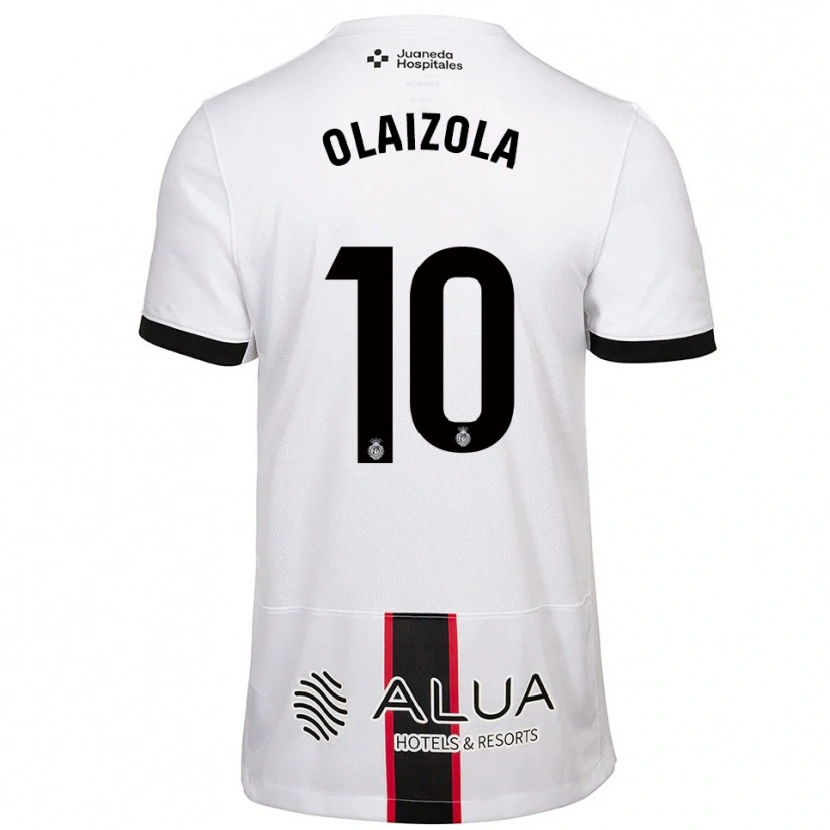 Danxen Mujer Camiseta Javier Olaizola #10 Blanco Negro 2ª Equipación 2025/26 La Camisa