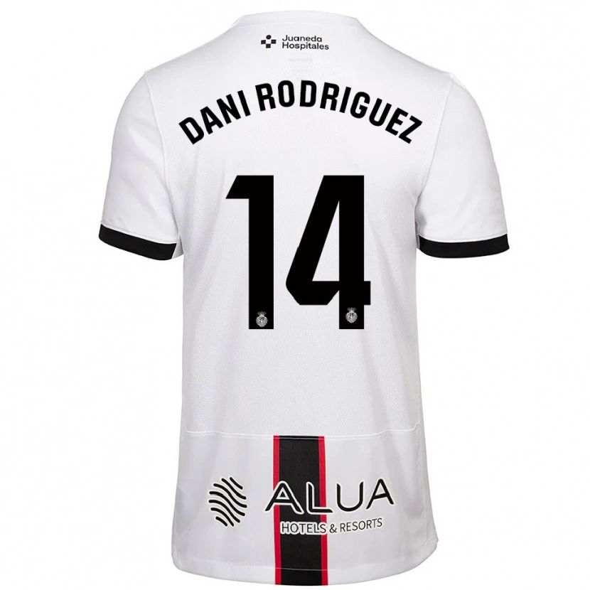 Danxen Mujer Camiseta Dani Rodríguez #14 Blanco Negro 2ª Equipación 2025/26 La Camisa