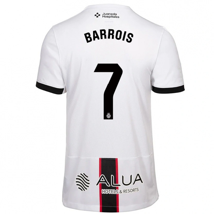 Danxen Mujer Camiseta Eliott Barrois #7 Blanco Negro 2ª Equipación 2025/26 La Camisa