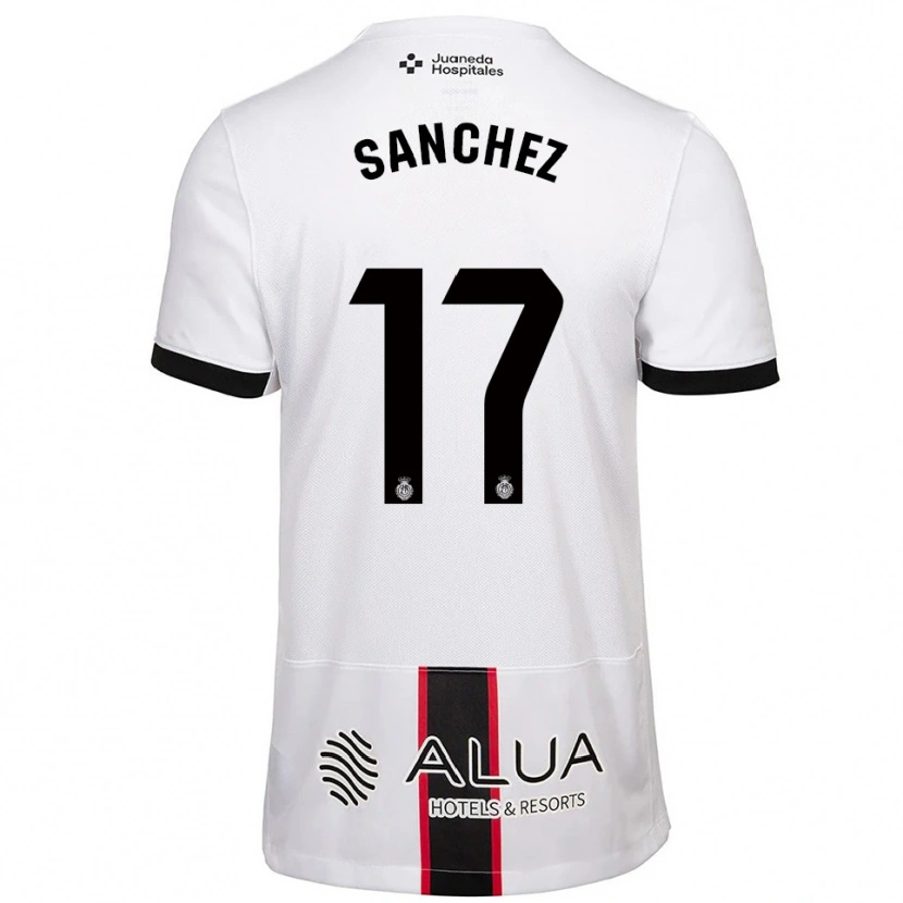 Danxen Mujer Camiseta Avelino Sánchez #17 Blanco Negro 2ª Equipación 2025/26 La Camisa