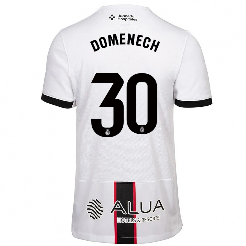 Danxen Mujer Camiseta Marc Domènech #30 Blanco Negro 2ª Equipación 2025/26 La Camisa