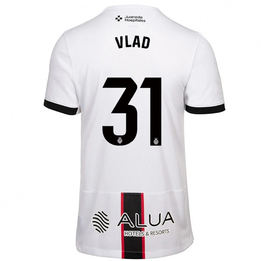 Danxen Mujer Camiseta Rares Vlad #31 Blanco Negro 2ª Equipación 2025/26 La Camisa