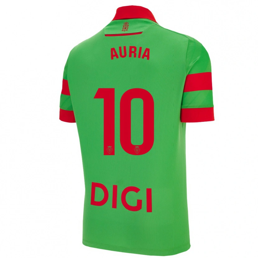 Danxen Mujer Camiseta Miguel Auría #10 Verde Rojo 2ª Equipación 2025/26 La Camisa