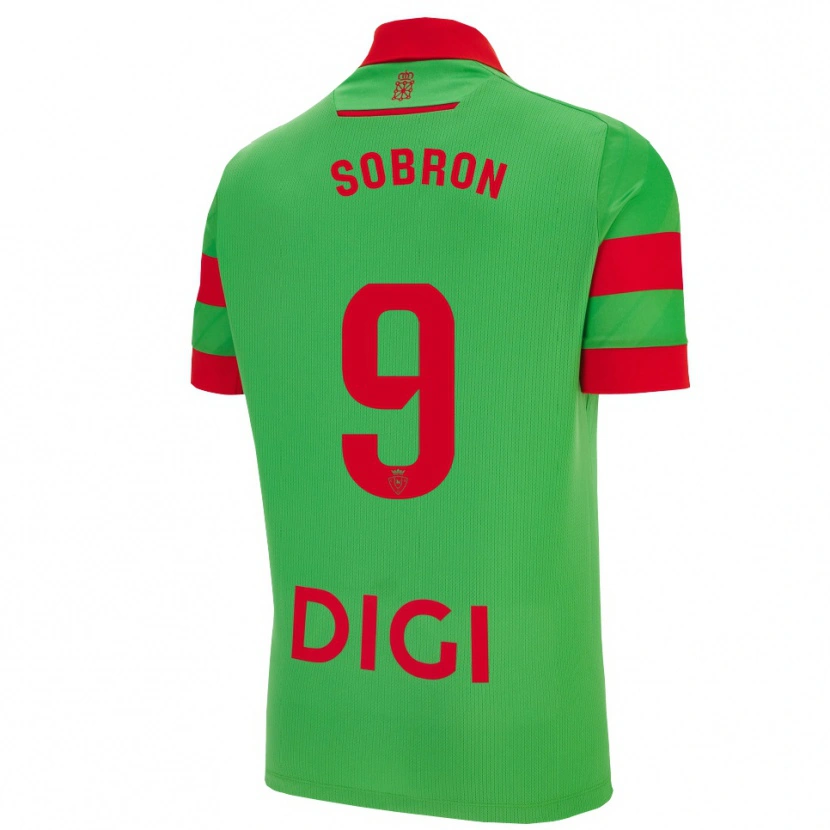 Danxen Mujer Camiseta Carmen Sobrón Olarte #9 Verde Rojo 2ª Equipación 2025/26 La Camisa