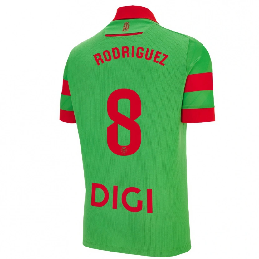 Danxen Mujer Camiseta Vanessa Rodríguez Iribarren #8 Verde Rojo 2ª Equipación 2025/26 La Camisa