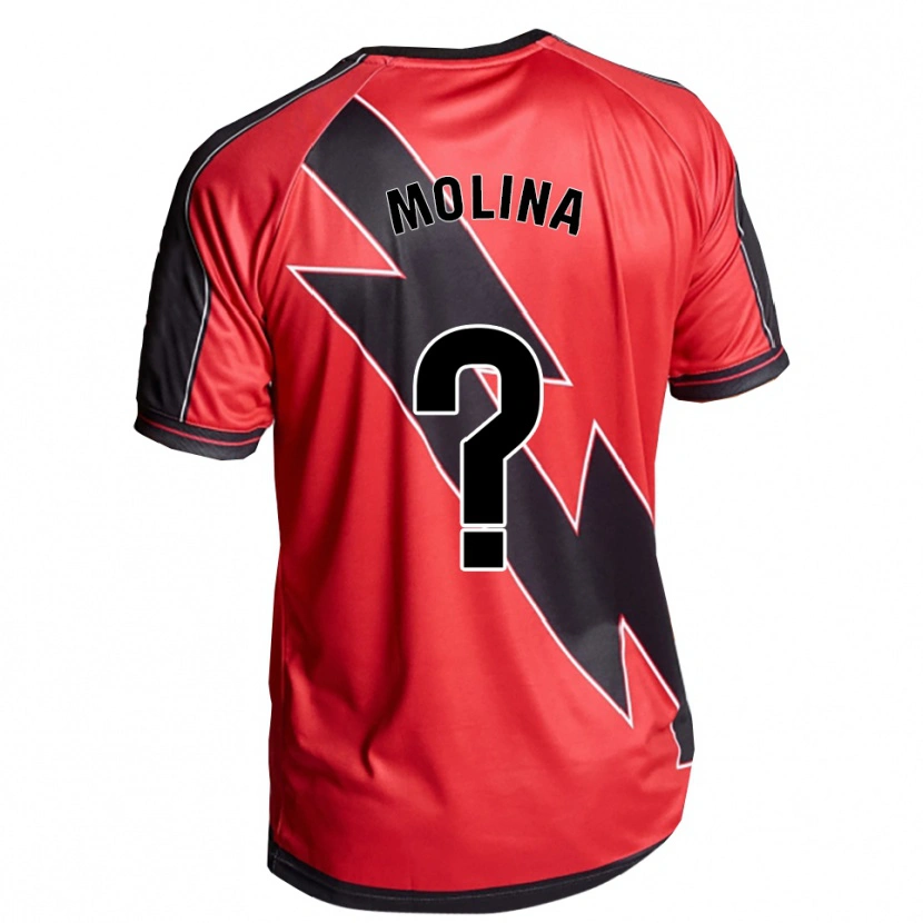 Danxen Mujer Camiseta Adrián Molina #0 Rojo Negro 2ª Equipación 2025/26 La Camisa