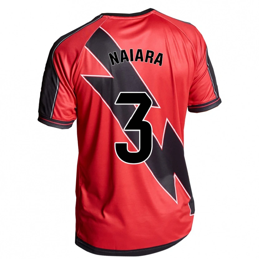 Danxen Mujer Camiseta Naiara Lozano Sánchez #3 Rojo Negro 2ª Equipación 2025/26 La Camisa